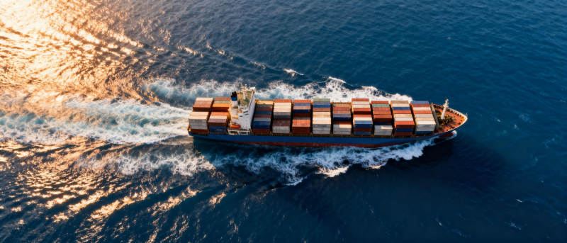 货轮航行海上图片