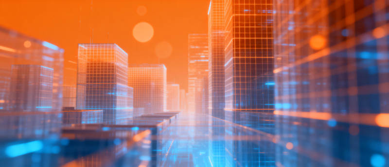 未来都市光影图片