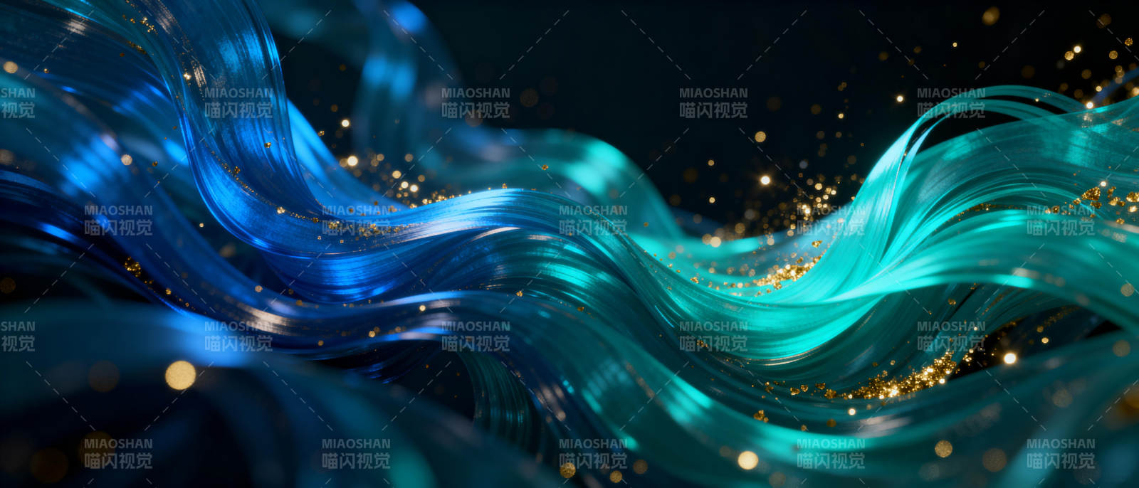 流光溢彩的波浪图片