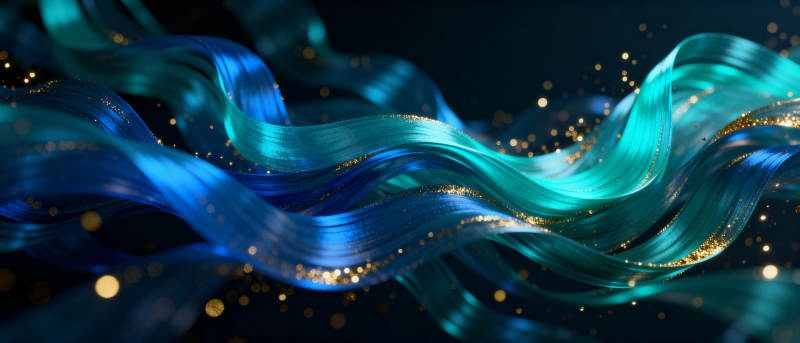 流光溢彩的波浪图片