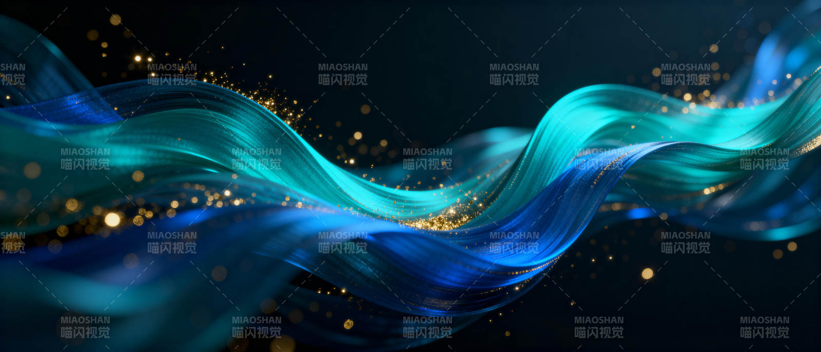 流光溢彩的波浪图片