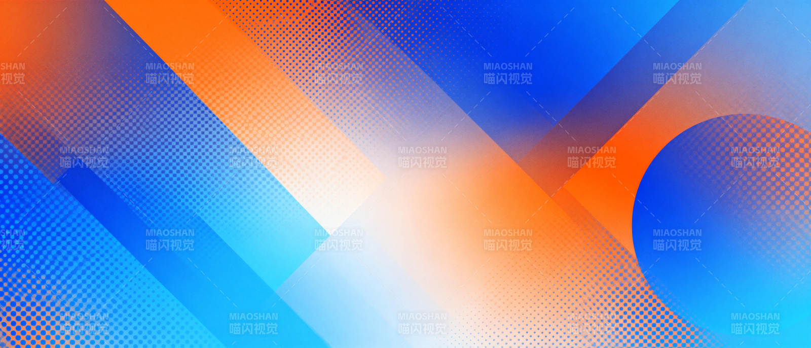 蓝橙渐变抽象背景图片