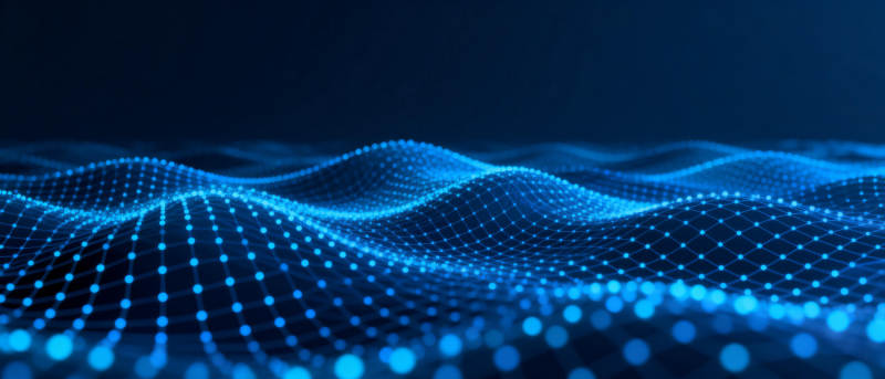 蓝色波浪科技感图片