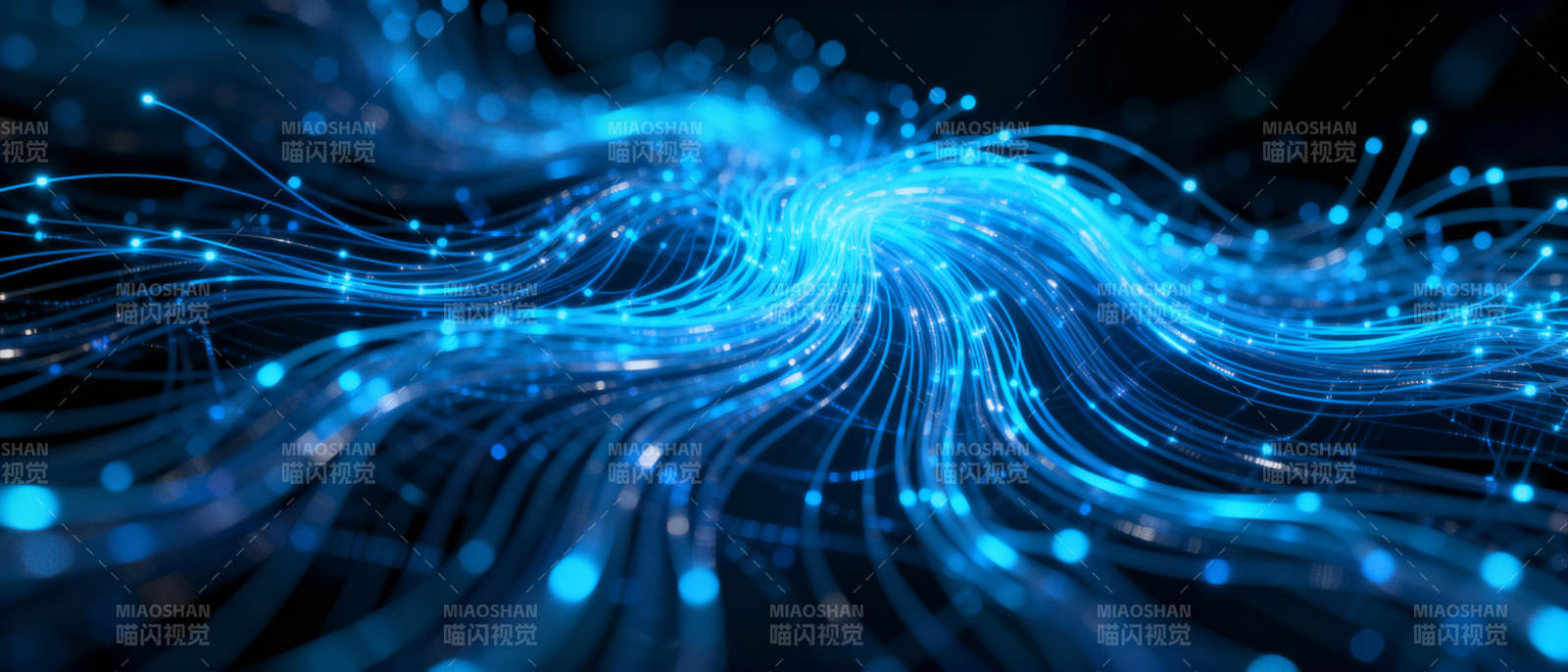 蓝色光流漩涡图片