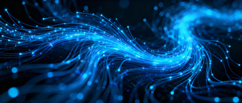 蓝色光流梦幻波图片