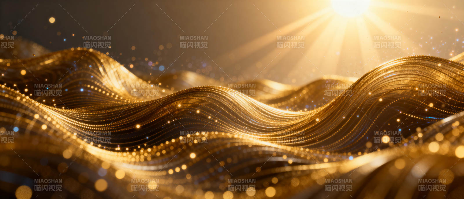 金色波浪光晕图片