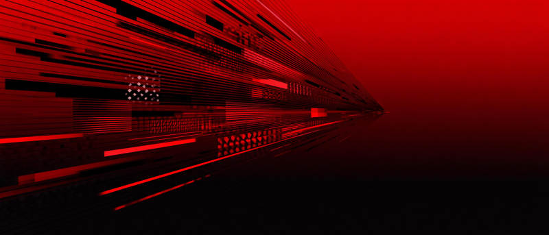 红色科技线条艺术图片