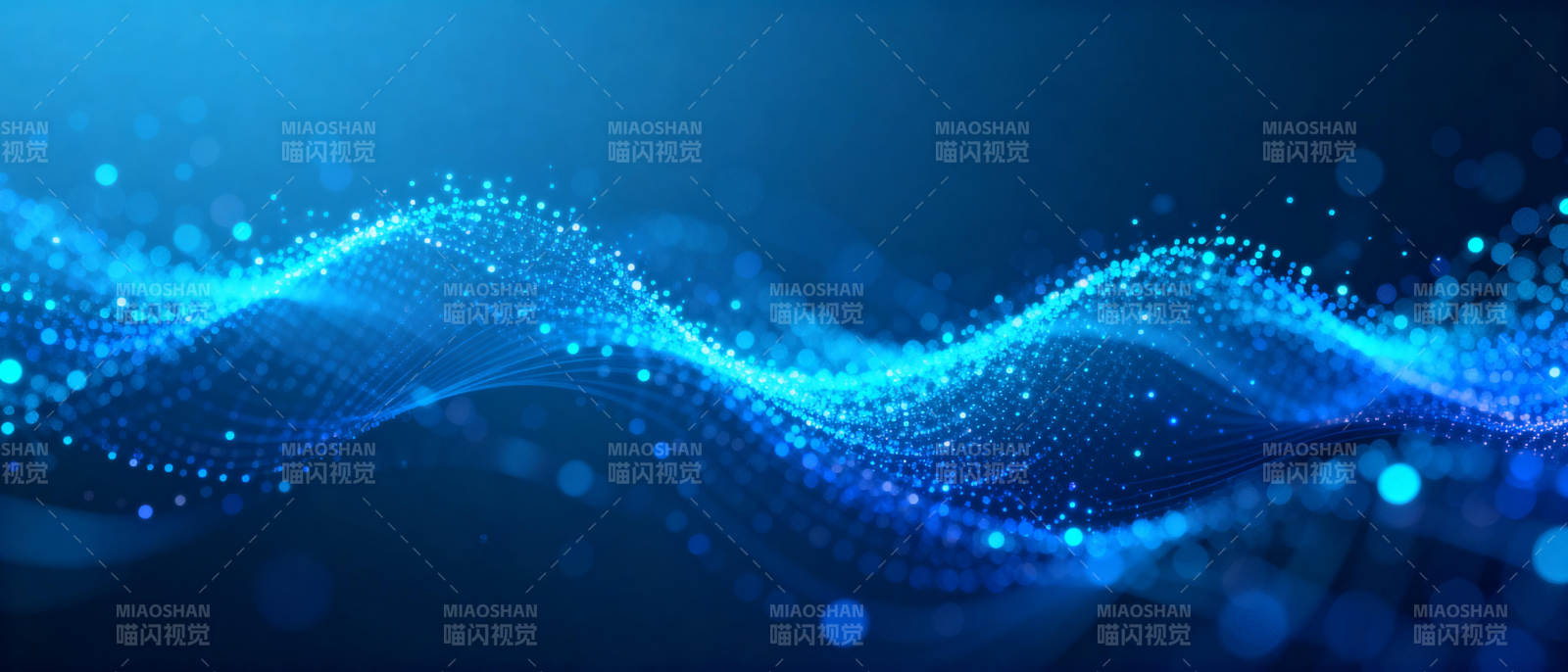 蓝色波浪光效图片