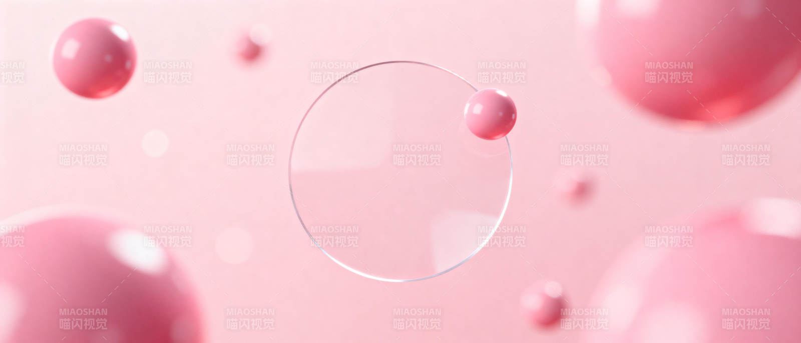 粉色气泡梦幻场景图片