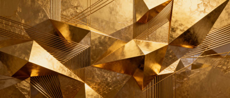 金色几何艺术图片