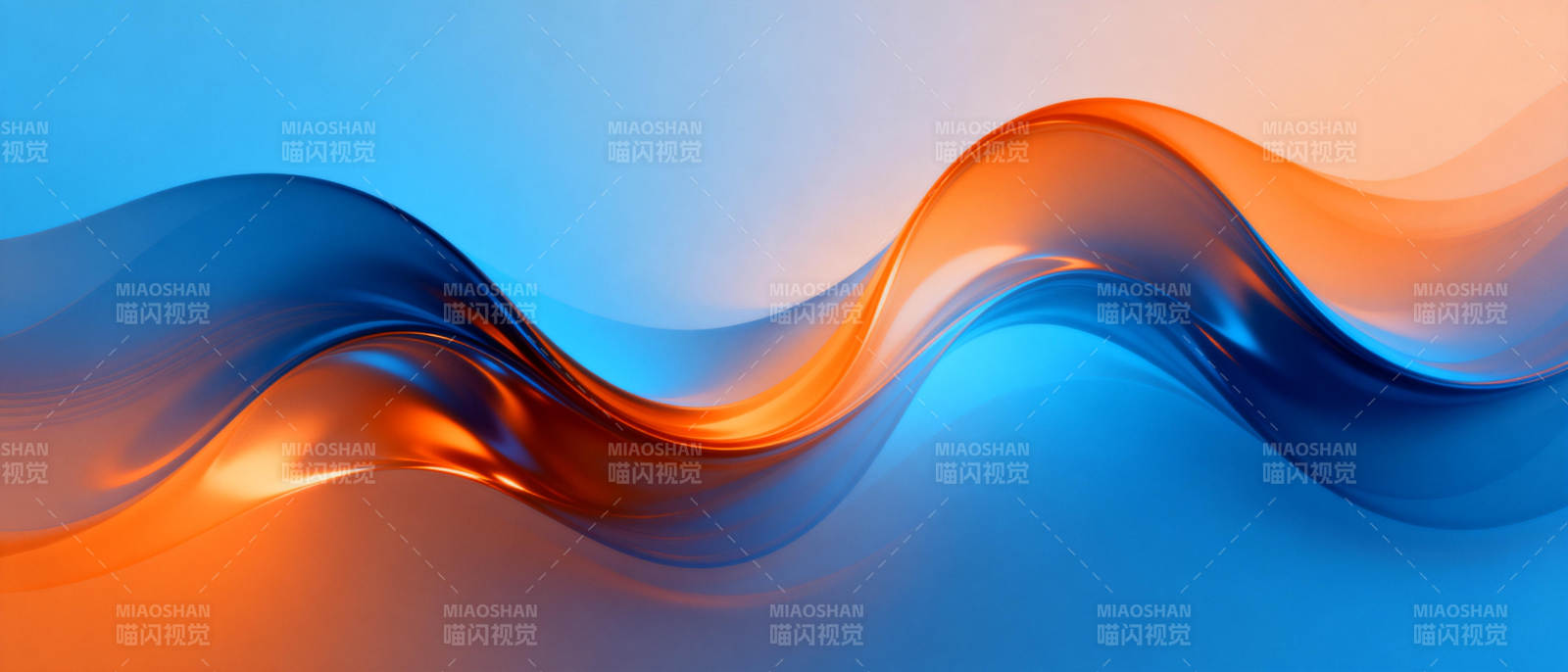 流光溢彩波浪图片