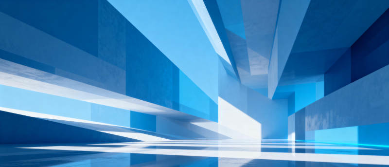 蓝色几何空间图片