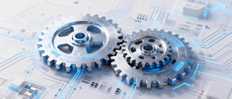 科技齿轮联动图片