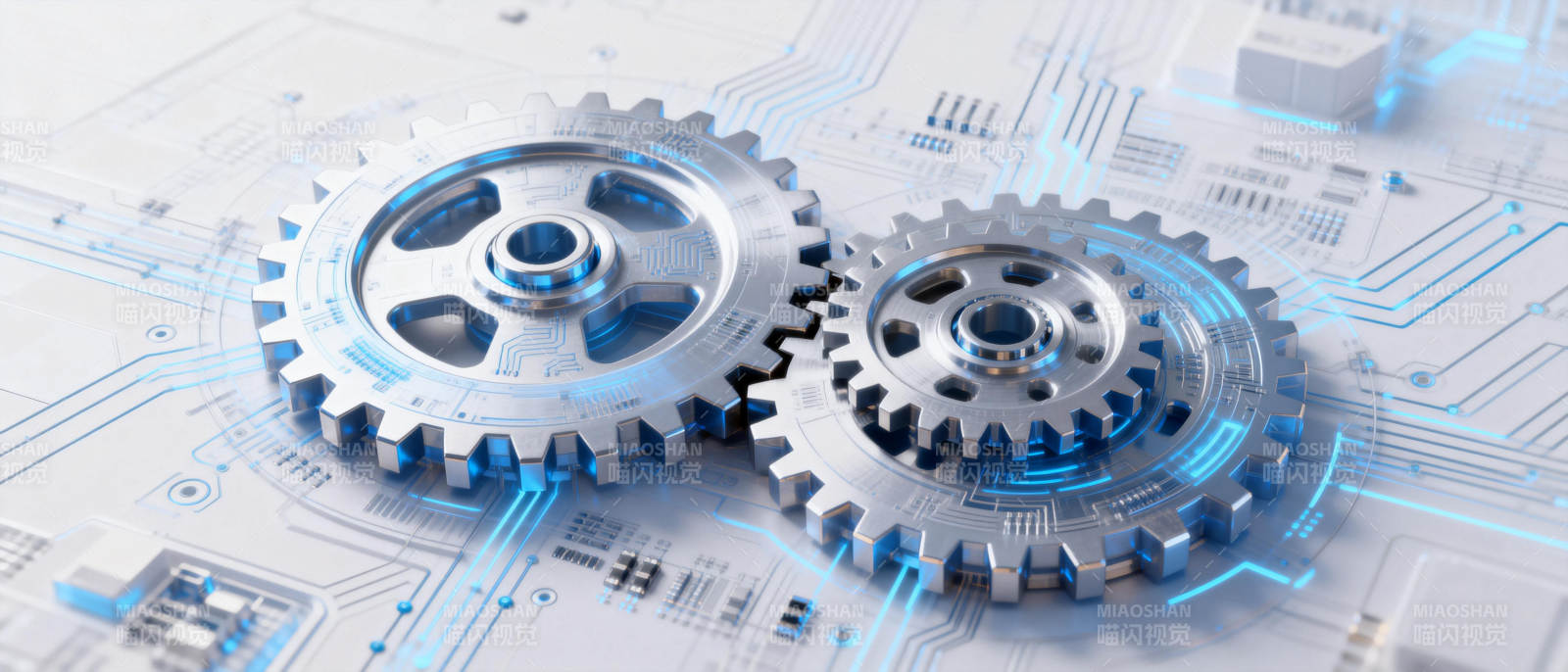 科技齿轮联动图片