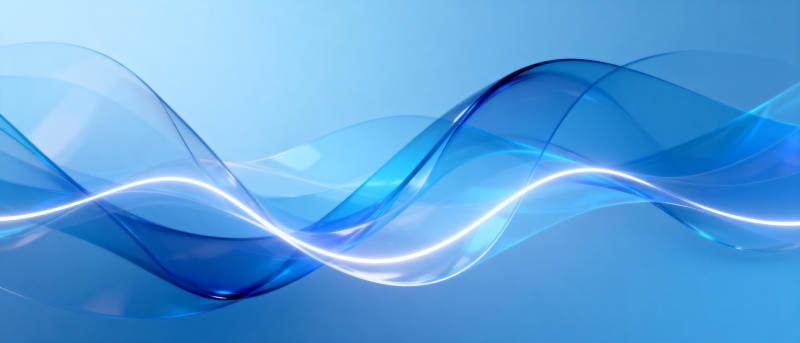 蓝色波浪光影图片