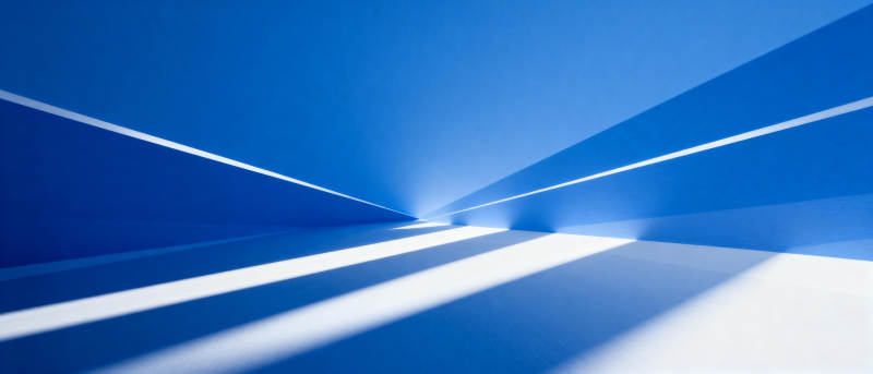 蓝色光影走廊图片