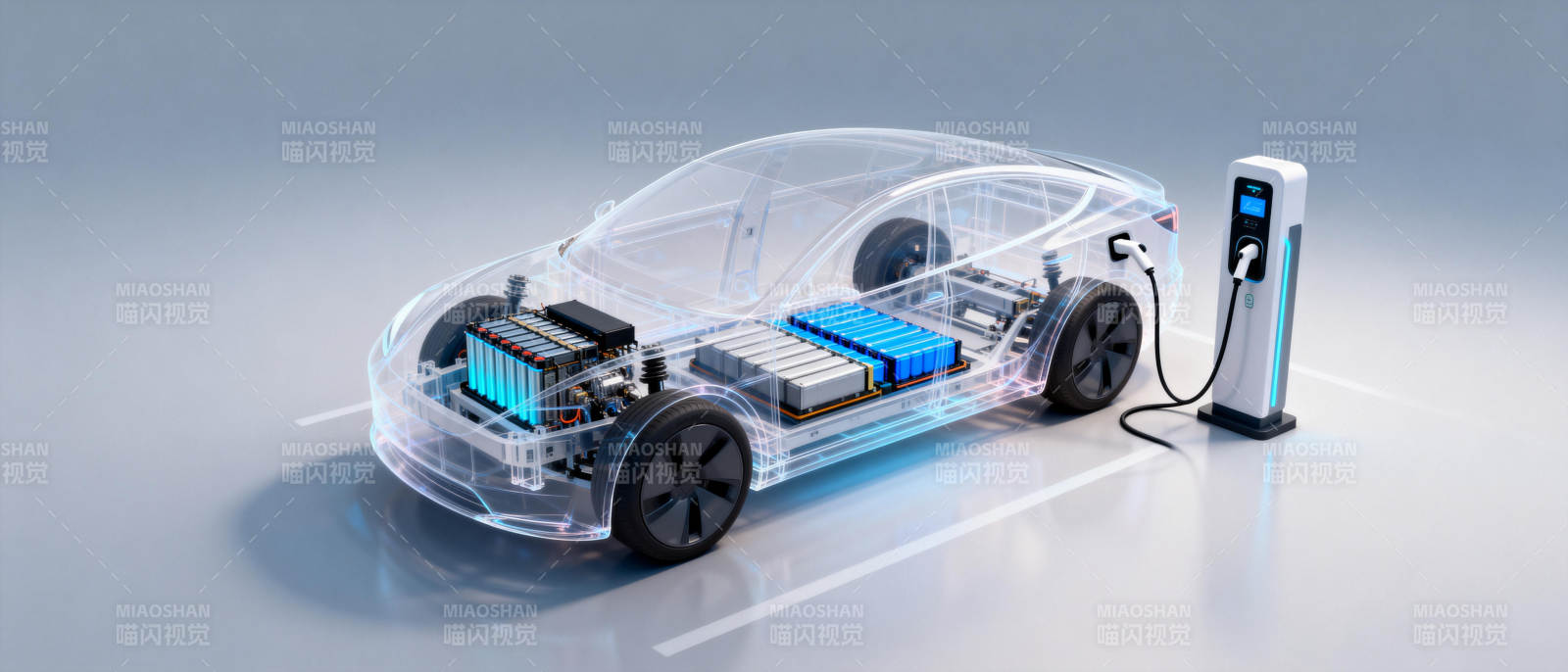 电动汽车充电示意图图片
