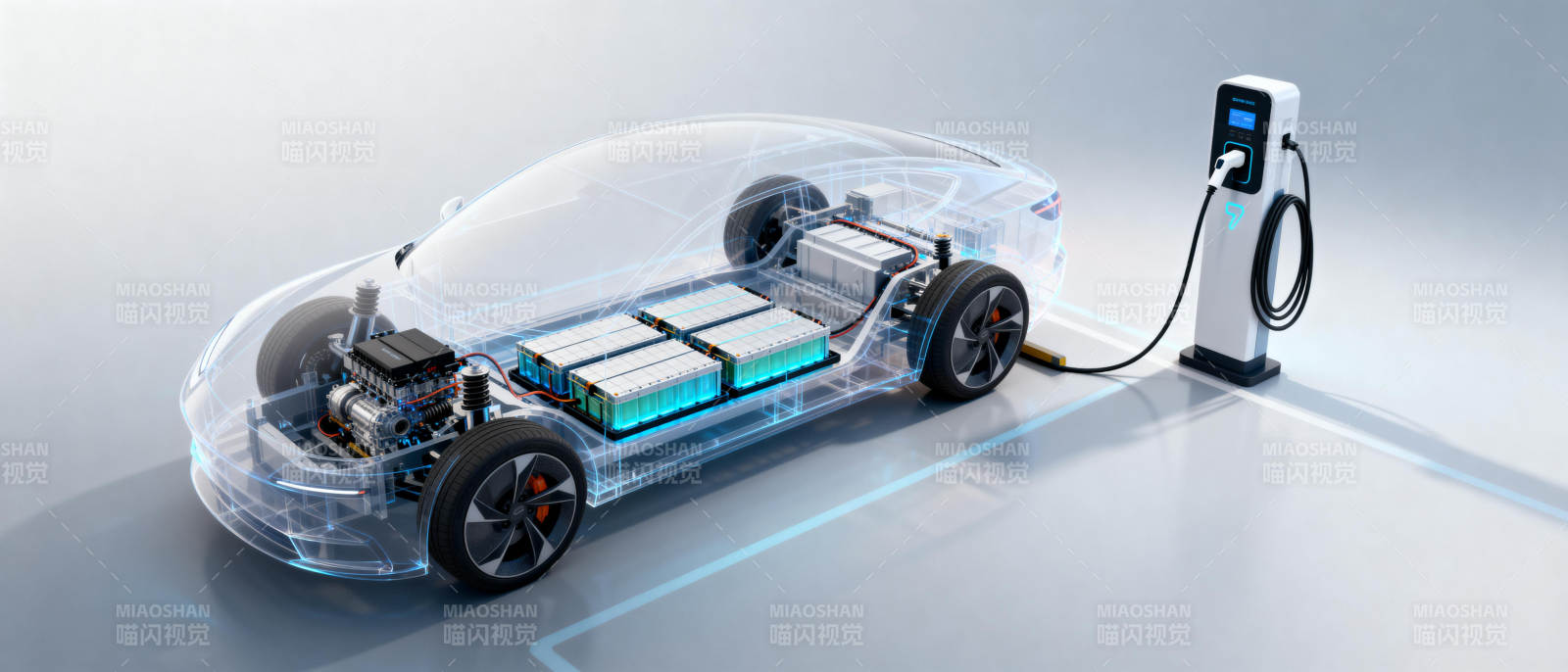 电动汽车充电示意图图片