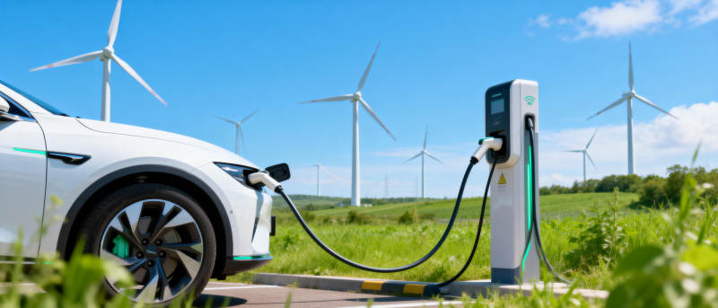 新能源车充电图片