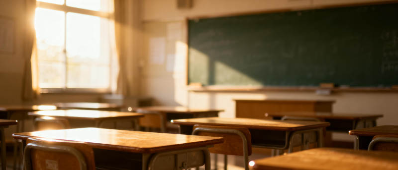 教室静谧时光图片