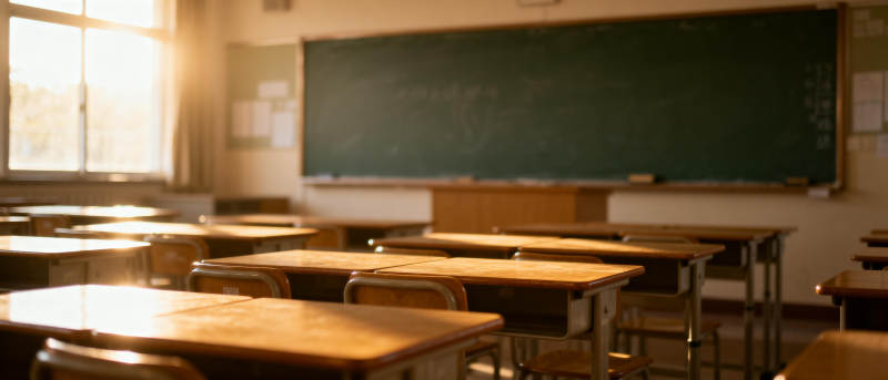 空教室静谧时光图片