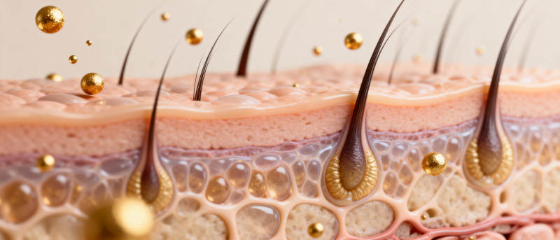 毛孔护理精华渗透图片