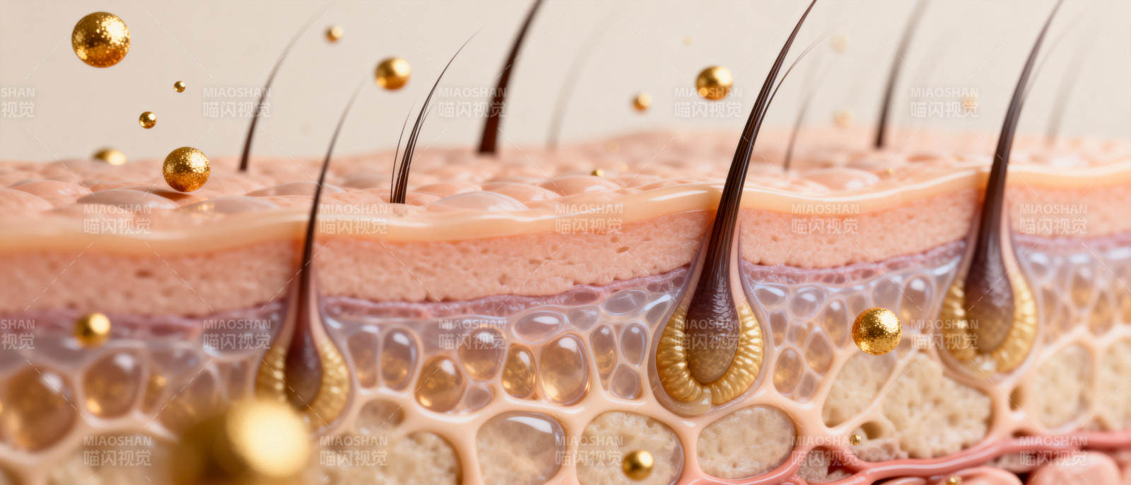 毛孔护理精华渗透图片