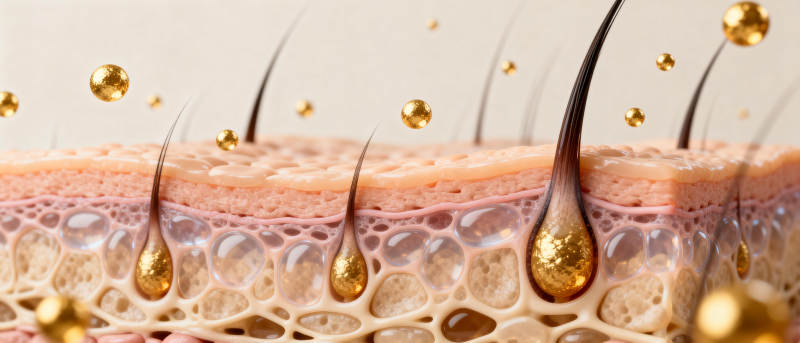 精华渗透肌肤图片