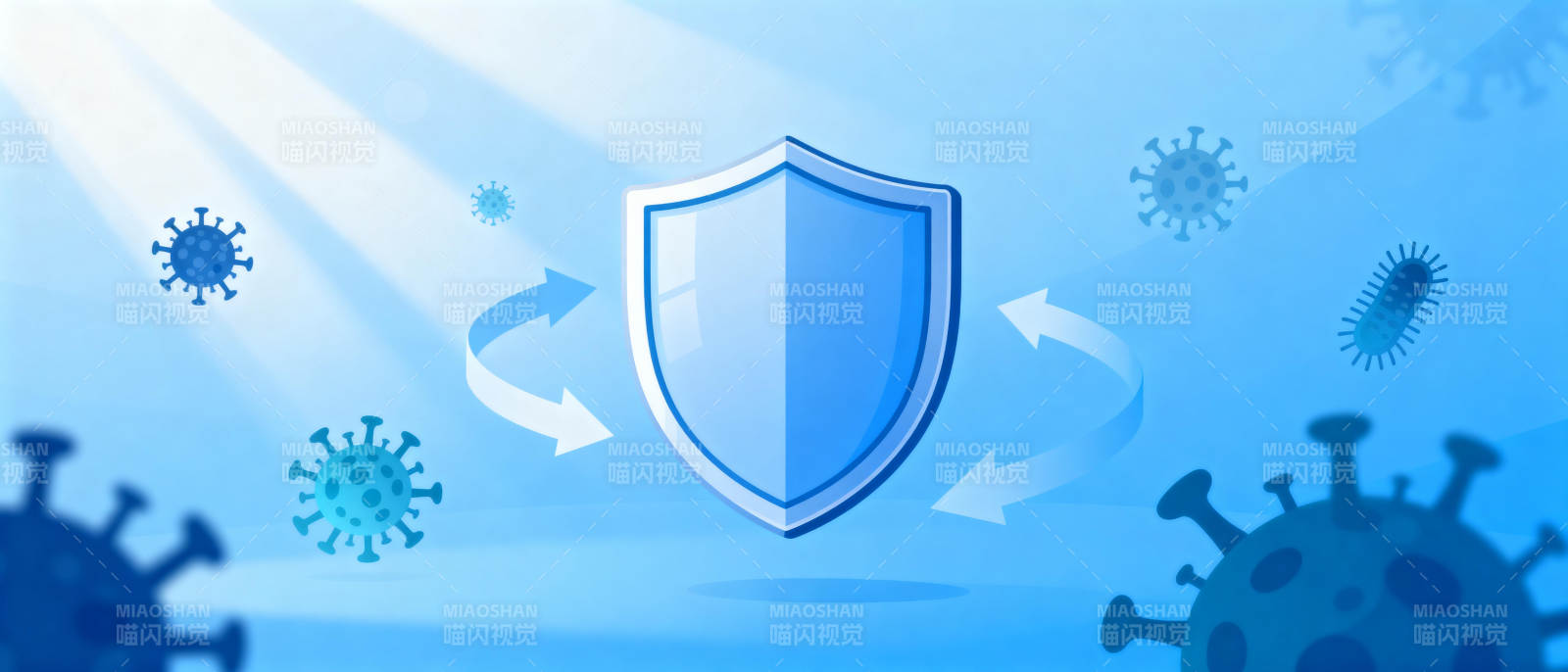 防护盾抗病毒图片
