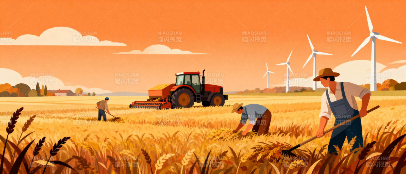 丰收的田野图片