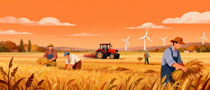 金秋丰收图图片