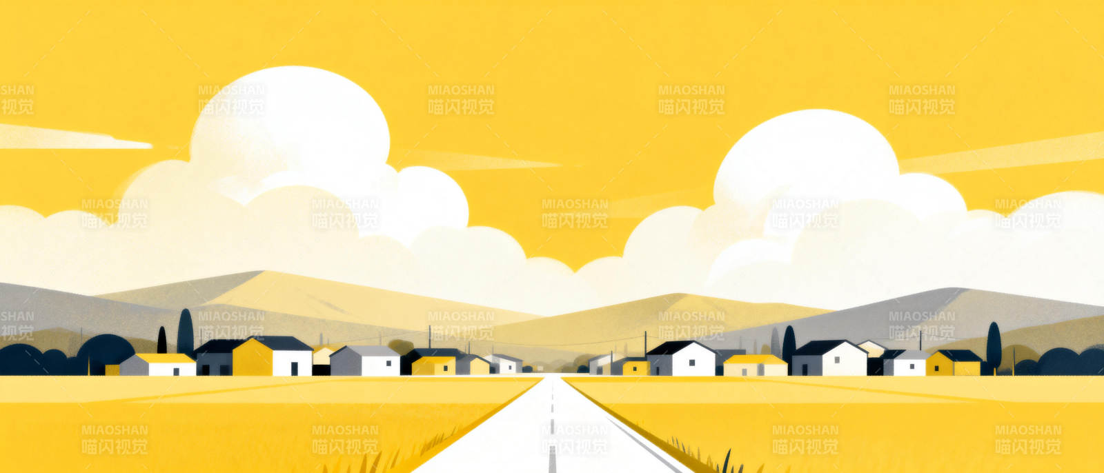 金色田野之路图片