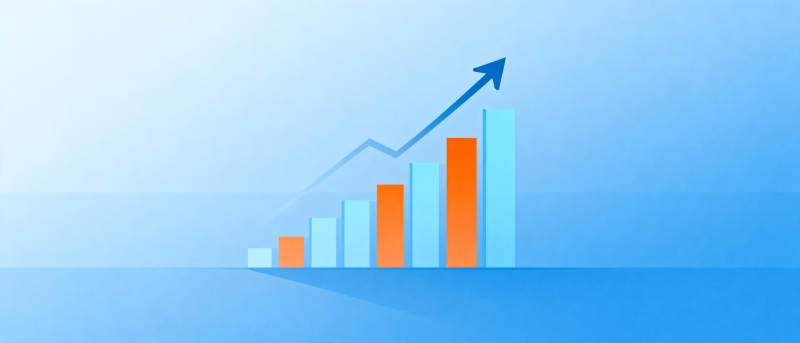 增长趋势图图片