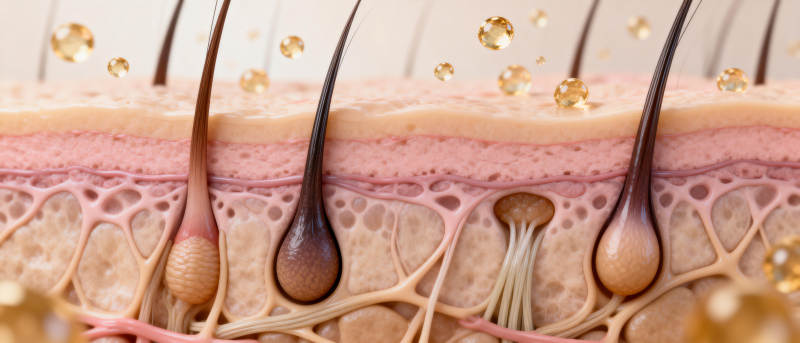 肌肤毛囊结构图图片