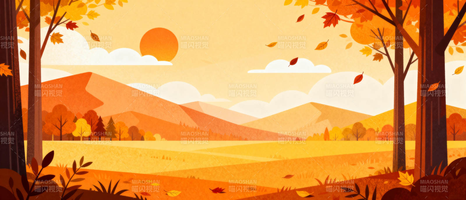 秋日山野风光图片