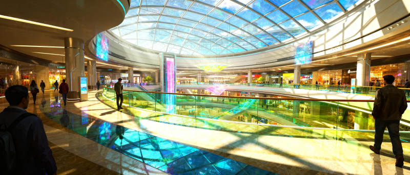 现代商场内部景观图片