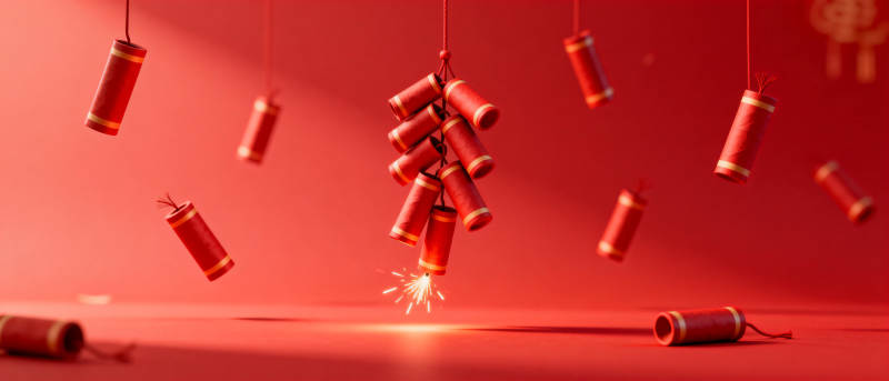 喜庆鞭炮迎新春图片