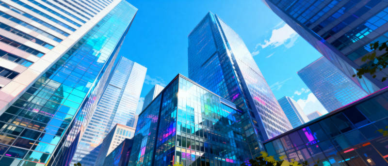 都市霓虹夜景图片