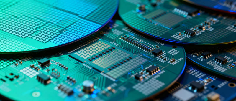 芯片电路特写图片