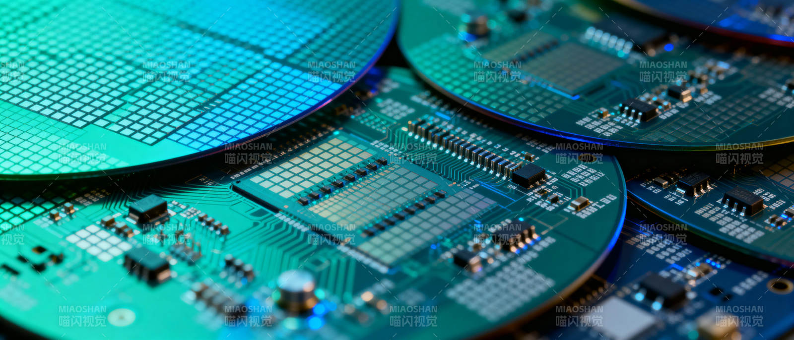 芯片电路特写图片