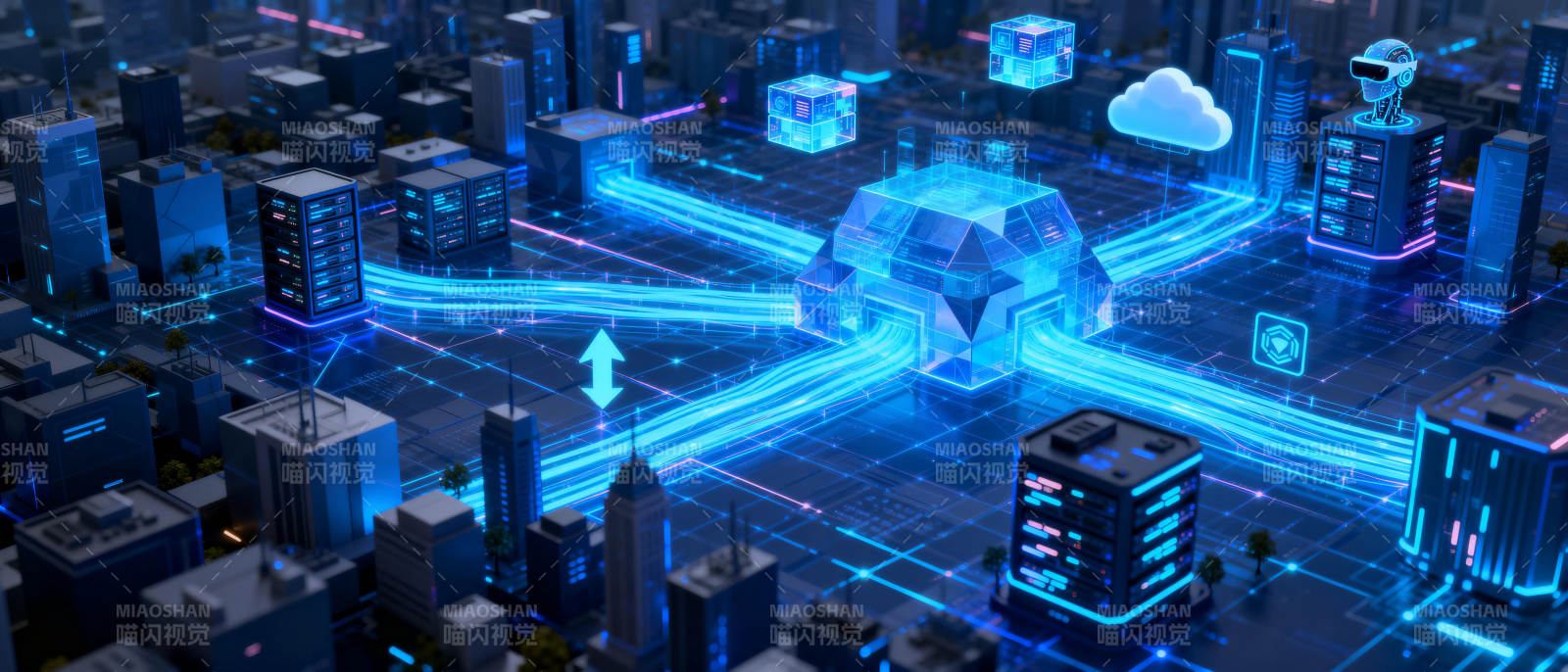 未来城市科技网络图片