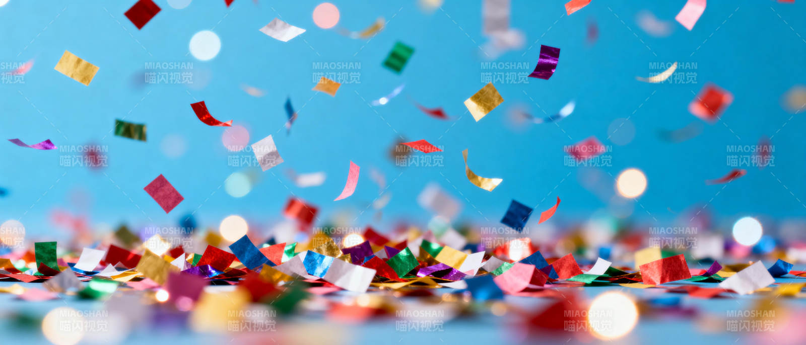 彩纸纷飞庆佳节图片