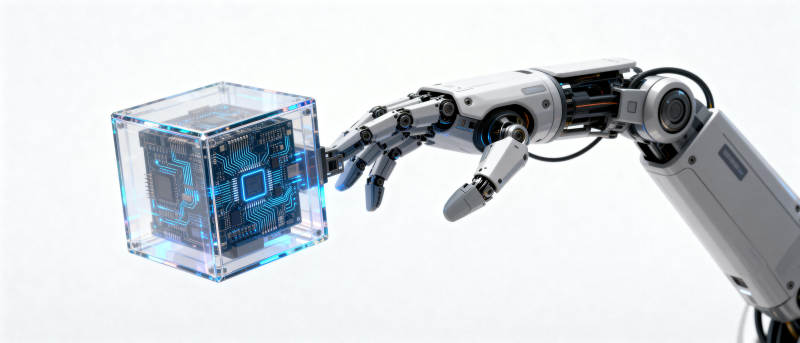 机械臂触碰智能方块图片