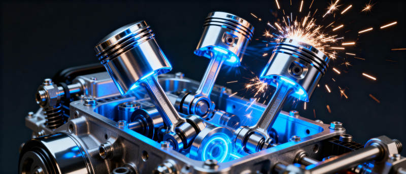 引擎轰鸣 电光四射图片