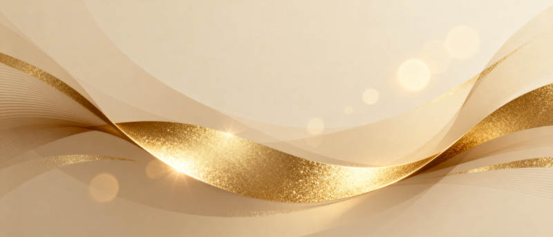 金色丝带优雅飘动图片