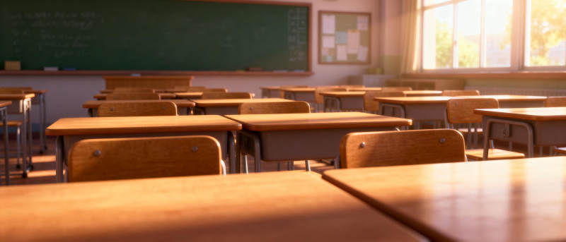 空教室的静谧时光图片