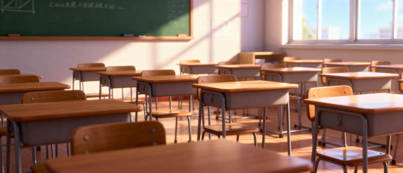 空教室静谧时光图片