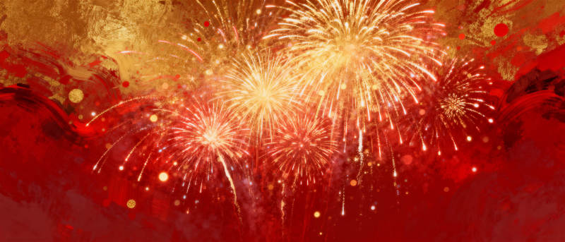 璀璨烟花迎新春图片