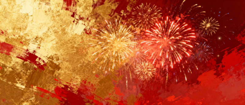 璀璨烟花绽放夜空图片