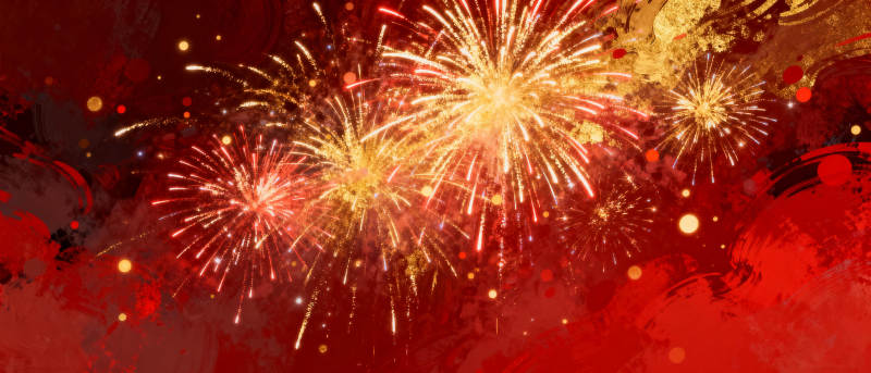 璀璨烟花庆佳节图片